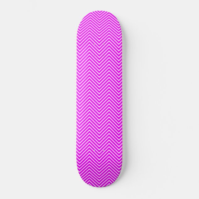Pink Skinny Chevron Skateboard (Front)