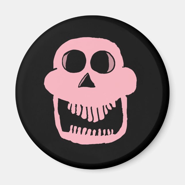 Pink Skull 1 Magnet (Front)