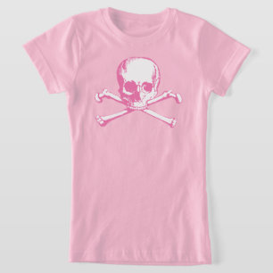 Pink Skull And Crossbones T-Shirt