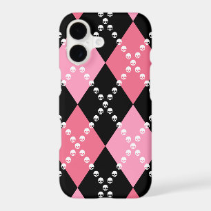 Pink Skull Argyle