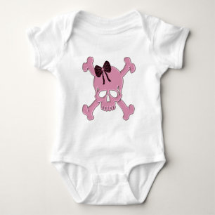 Pink Skull Baby Bodysuit