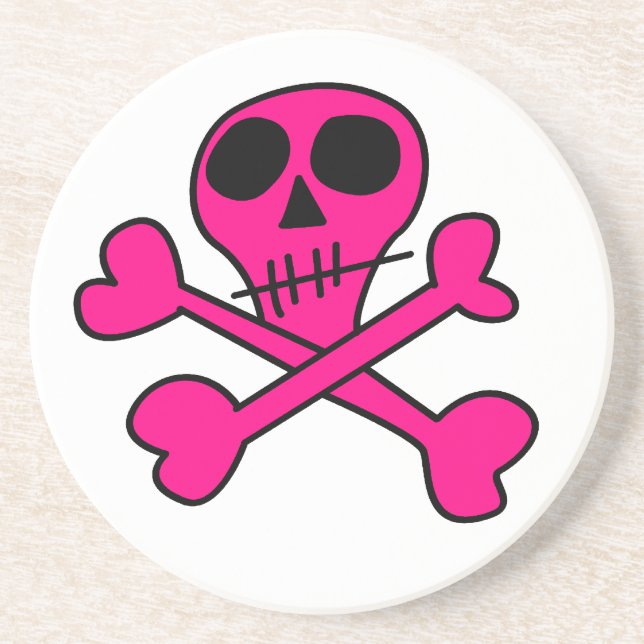pink skull coaster (Front)
