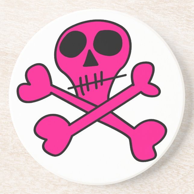 pink skull coaster (Front)