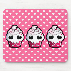 Pink Skull Cupcake Mouse Mat