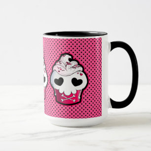 Pink Skull Cupcake Mug
