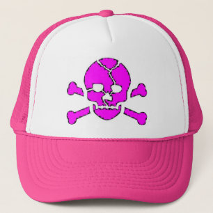 pink skull hat