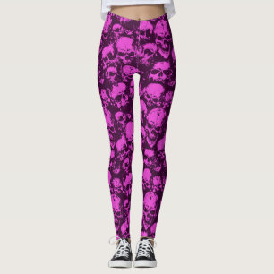 Pink Skull Leggings