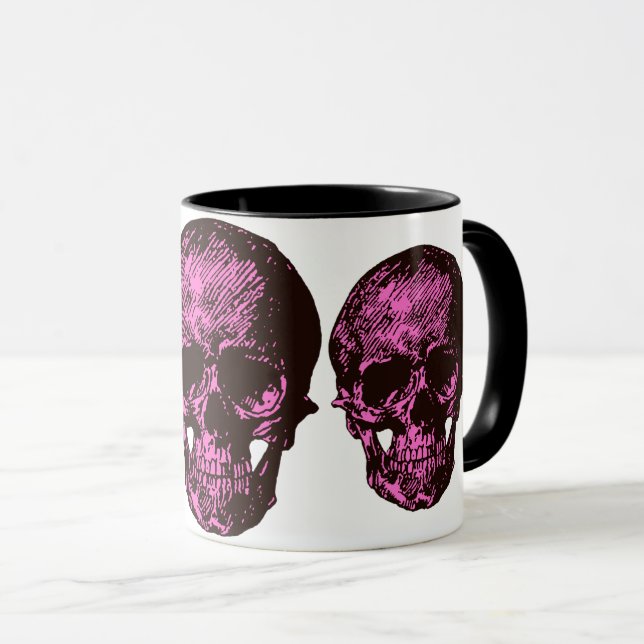 Pink Skull Mug (Front Right)