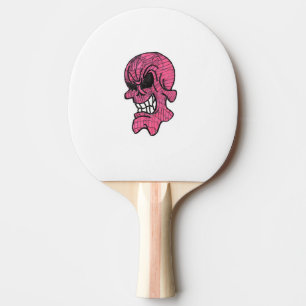 Pink Skull Ping Pong Paddle