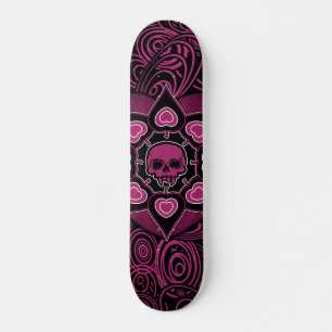 Pink Skull Skateboard