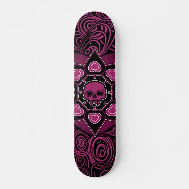 Pink Skull Skateboard (Front)
