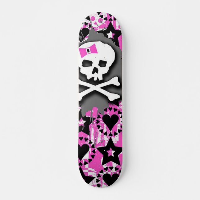 Pink Skull Skateboard (Front)