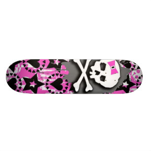 Pink Skull Skateboard