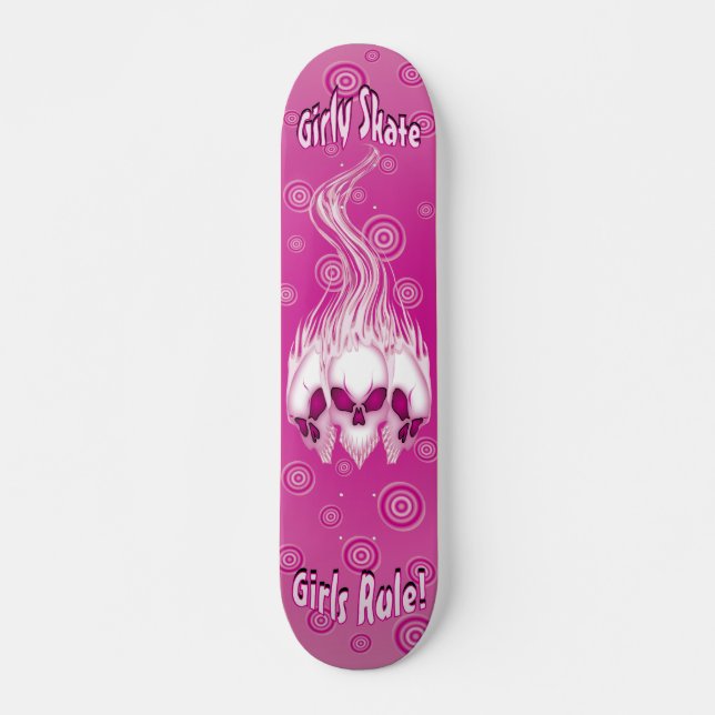 Pink Skull Skateboard (Front)