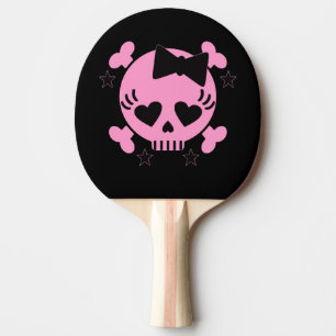 Pink Skull Table Tennis Racket Ping Pong Paddle