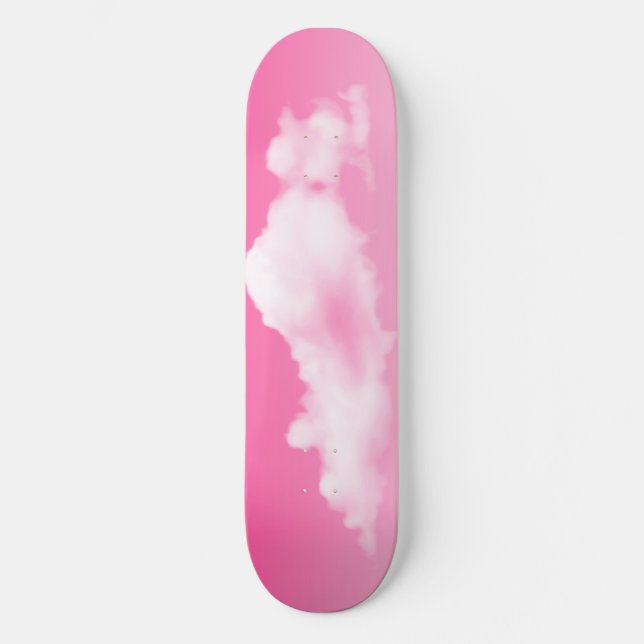 Pink Sky and Clouds Skateboard (Front)