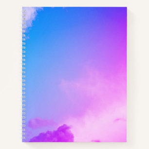 Pink Sky Background Spiral Art Sketchbook Notebook