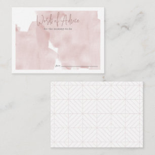 Pink Sky Cloud 9 Girl Baby Shower Advice Enclosure Card