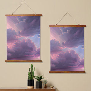 Pink Sky Drama Hanging Tapestry