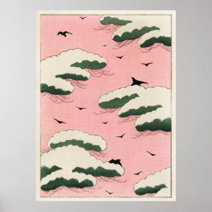 Pink Sky Illustration from Bijutsu Sekai Poster