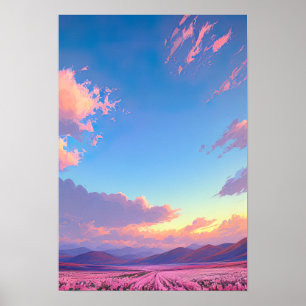 Pink Sky in Bloom Poster