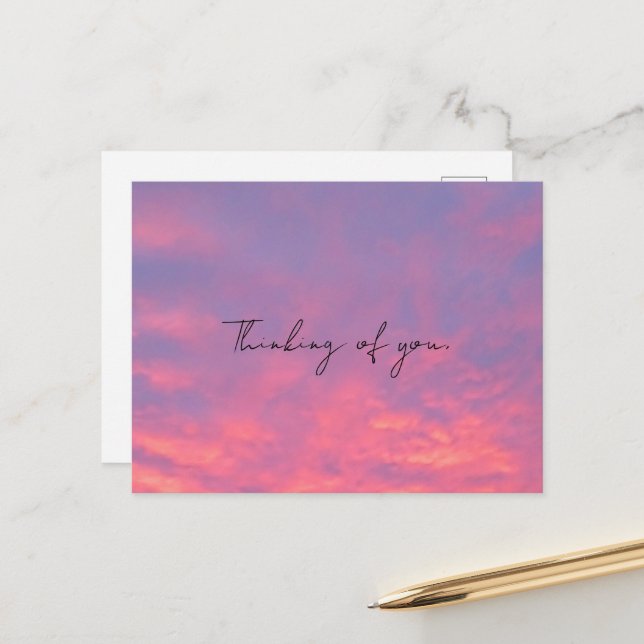 Pink Sky Photography Postcard (Front/Back In Situ)