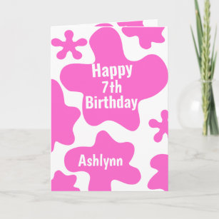 Pink Slime 7th Birthday Card