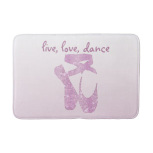 pink slippers bath mat