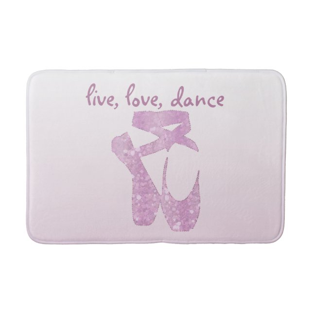 pink slippers bath mat (Front)