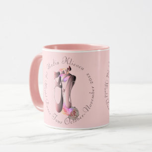 Pink Smaller Ballerina Toe Shoe Dance Troupe  Mug