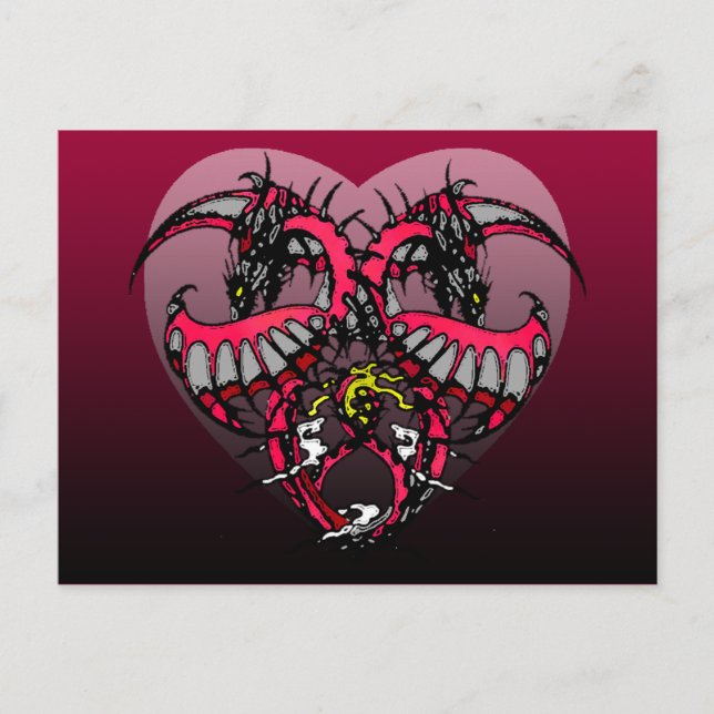 Pink Smoke Dragonheart Postcard (Front)