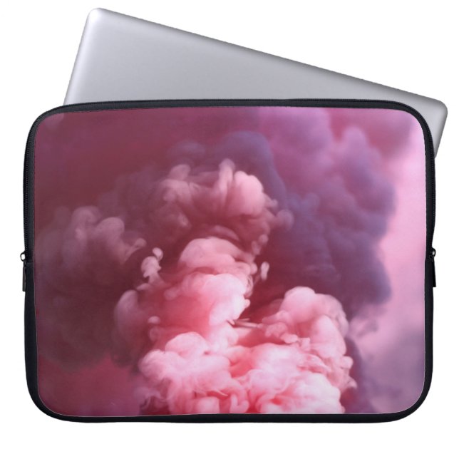 Pink smoke laptop sleeve (Front)