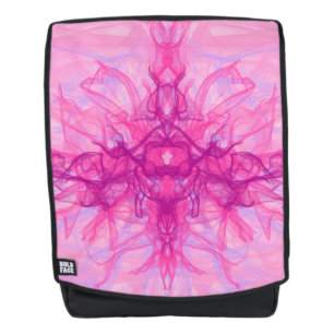 PINK SMOKE - Modern and abstract Fractal Art - Backpack