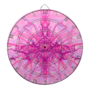PINK SMOKE - Modern and abstract Fractal Art - Dartboard