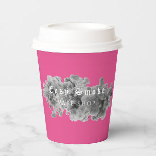 Pink Smoke Vape Shop Business Paper Cups