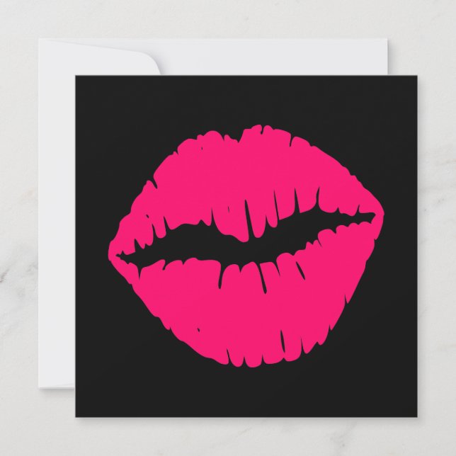 Pink Smooch Invitation (Front)