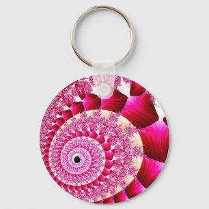 pink snail key ring