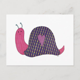Pink Snail Postcard