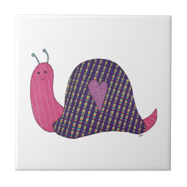 Pink Snail Tile (Front)