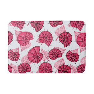 Pink Snails Pattern Girly Zoology Bath Mat