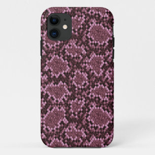 Pink Snake Print iPhone 11 Case