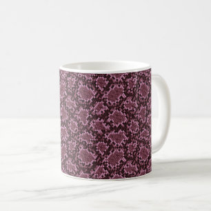 Pink Snake Print Coffee Mug