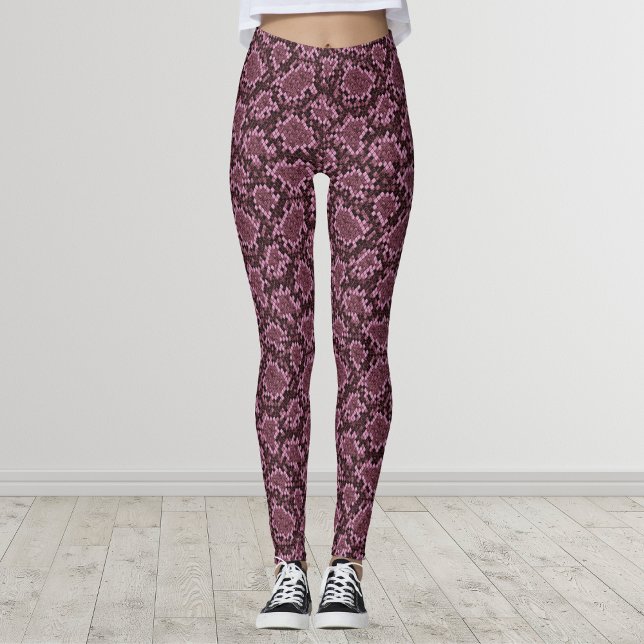 Pink Snake Print Leggings (Creator Uploaded)