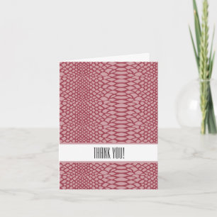 Pink Snake Print Print Thank You