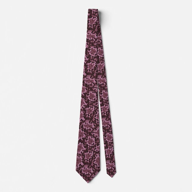 Pink Snake Print Tie (Front)