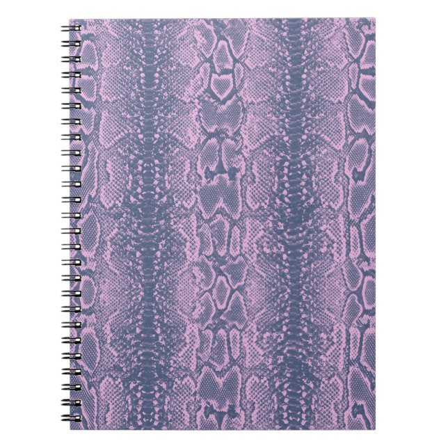 Pink Snake Skin Animal Print Notebook (Front)