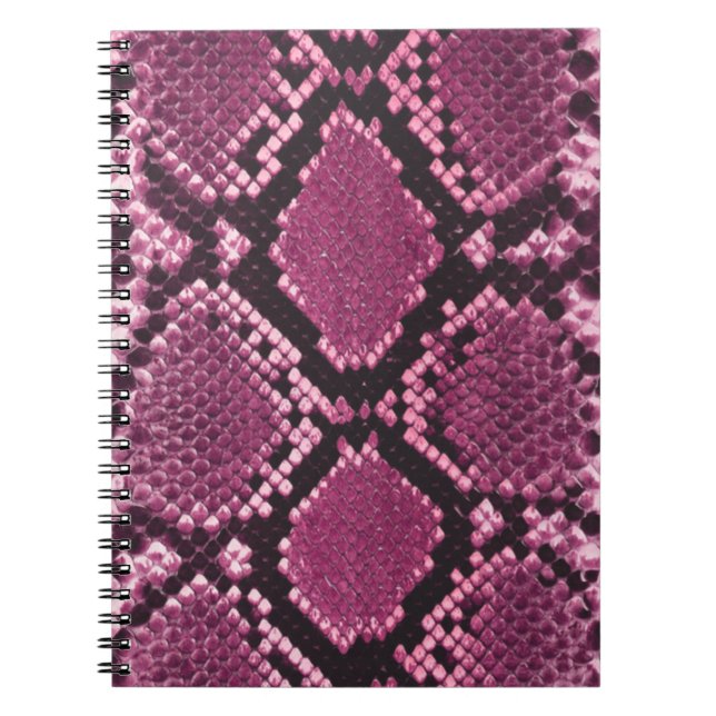 Pink Snakeskin Pattern Notebook (Front)