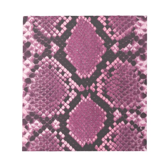 Pink Snakeskin Pattern Notepad (Front)