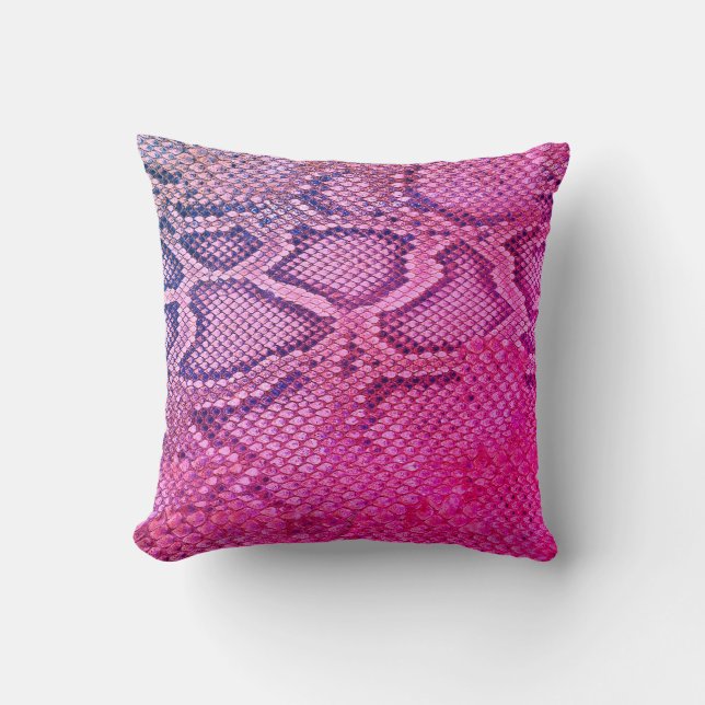Pink Snakeskin pattern pillow (Front)