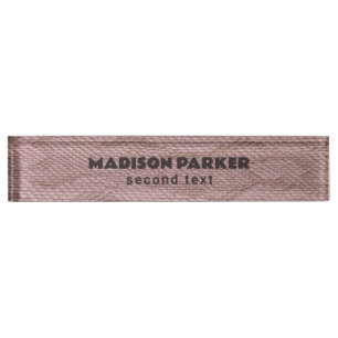 Pink Snakeskin Print Desk Name Plate
